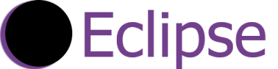 Eclipse logo, but now with Eclipse text in big Tahoma font